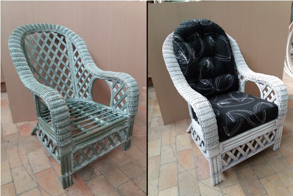 RENOVATION / RELOOKING |  : rénovation fauteuil en rotin
