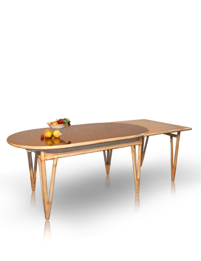 MOBILIER EN ROTIN | Salles  manger : table - Classiqua rallonges -