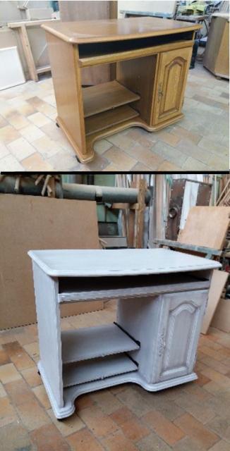RENOVATION / RELOOKING |  : relooking bureau en bois