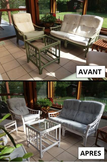 RENOVATION / RELOOKING |  : rnovation salon en rotin