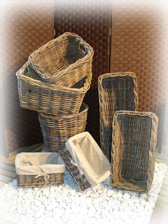 VANNERIE |  : paniers divers - 1813 - en rotin